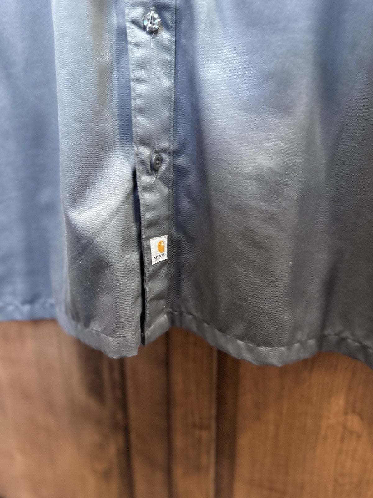Carhartt Relaxed Fit Button-Up Work Shirt 3XL Tall Dark Gray Short Sleeve
