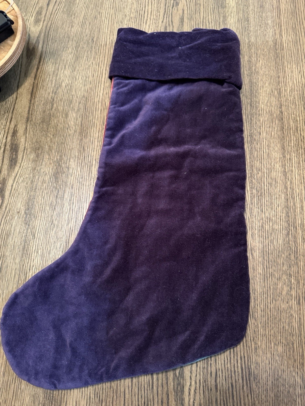 MCM Quilted Christmas Stocking Colorblock Purple Yellow Green Xmas 100% Cotton