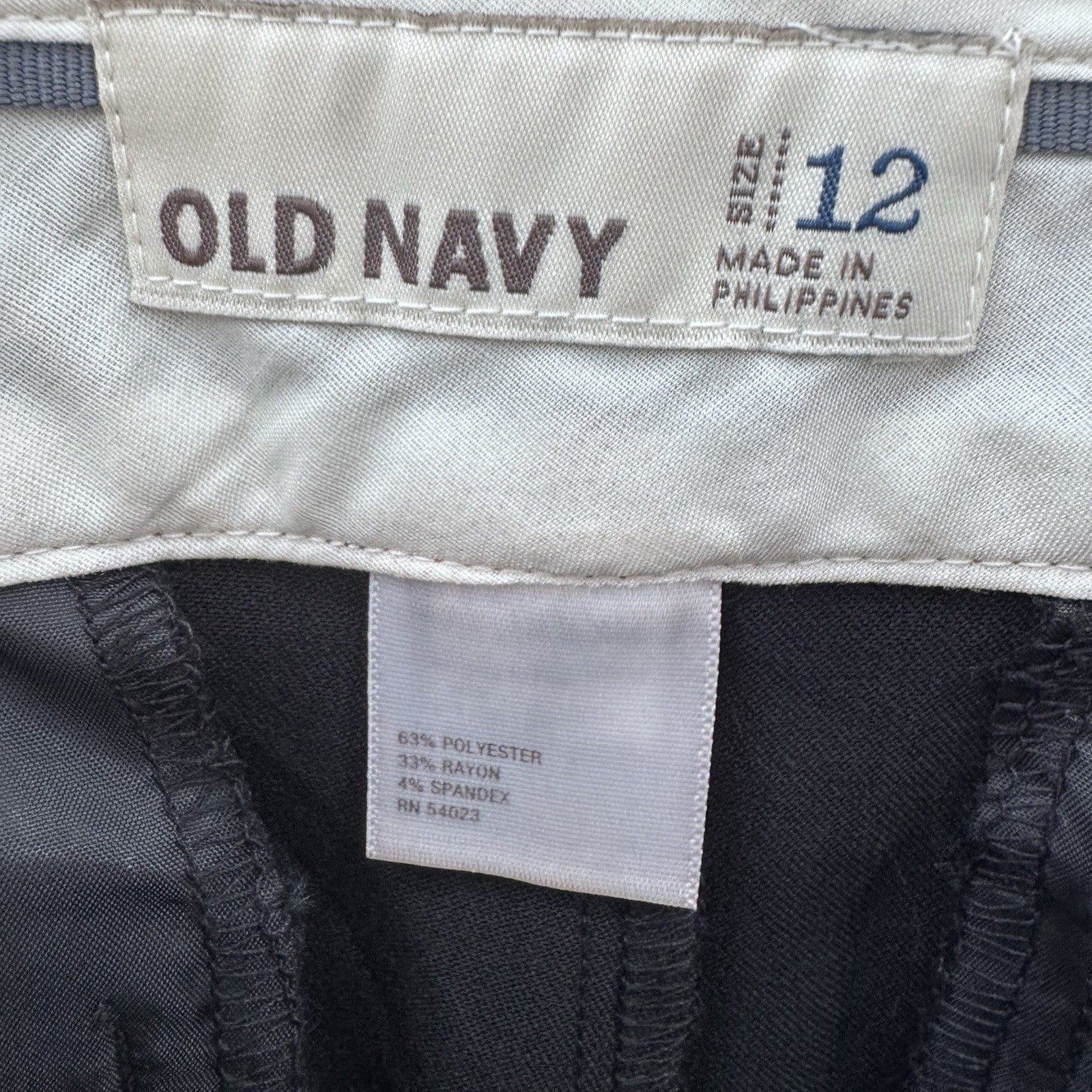 NWT Old Navy Black Polyester Rayon Stretch Skirt Size 12