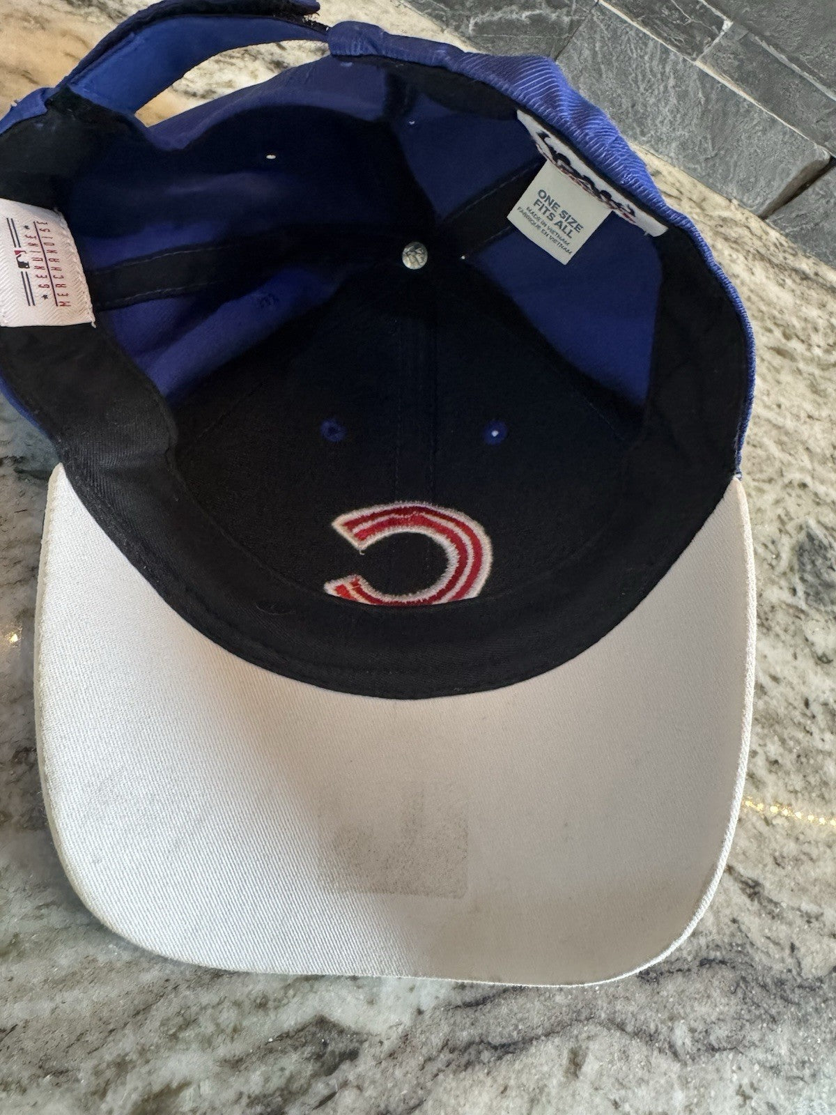 Vintage MLB Chicago Cubs Hat Cap Adjustable Blue Embroidered Logo Fan Favorite