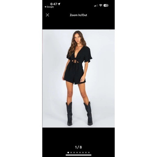 Polly Princess Erickson Playsuit BlackUS 4/AU 8 Black
