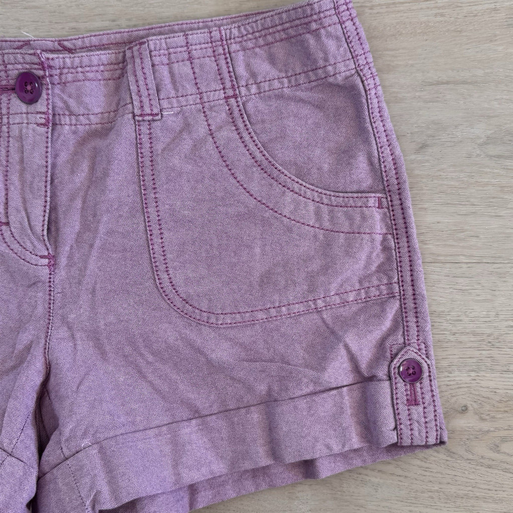 Women’s Ann Taylor LOFT Purple Cotton Shorts Sz 0 Original Casual Preppy