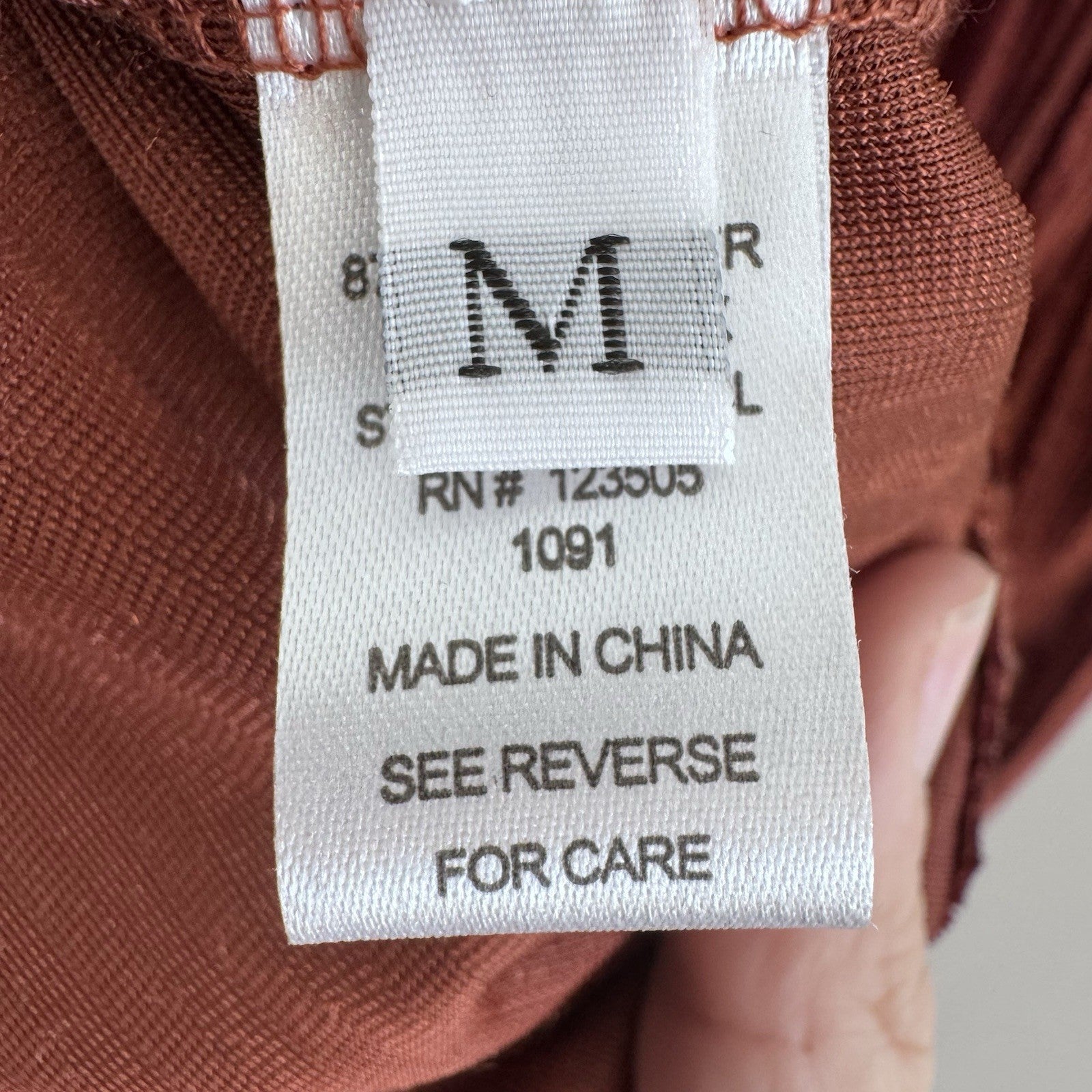 NWT Elle Rae Naomi Ribbed Velvet Dress Rust Button Front M Long Sleeve Bodycon