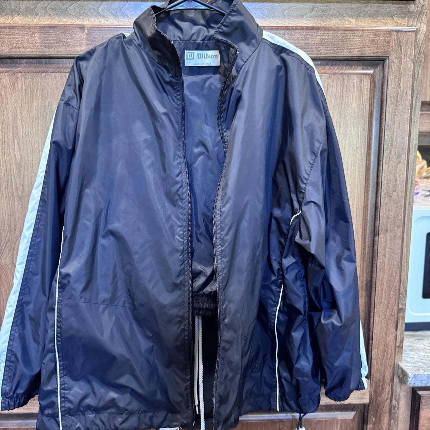 Vintage Wilson Windbreaker Tracksuit  L – Black Jacket & Pants, 90s VTG