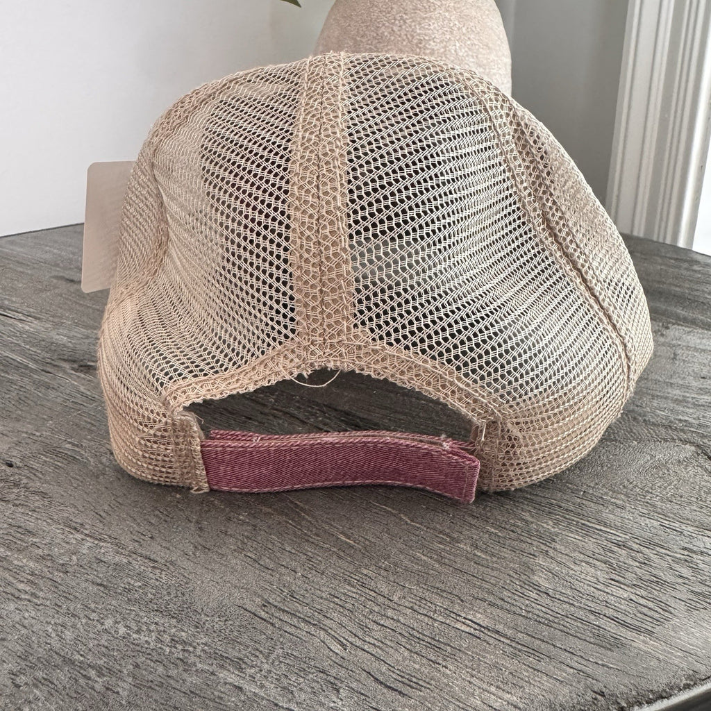 Pool Please Hat KatyDid Pink Trucker Distressed Mesh Snapback Cap NWT Boutique