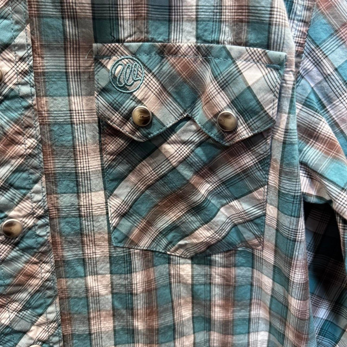 Wrangler Men's Retro Modern Fit Long Sleeve Snap Shirt size small