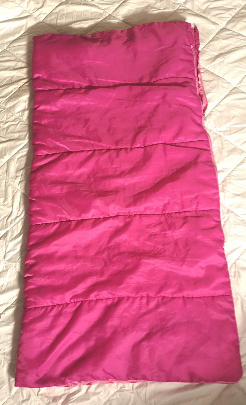 Hello Kitty Sleeping Bag Sanrio Retro 2013 Pink Sleepover Camping Bag- 56” x 28”