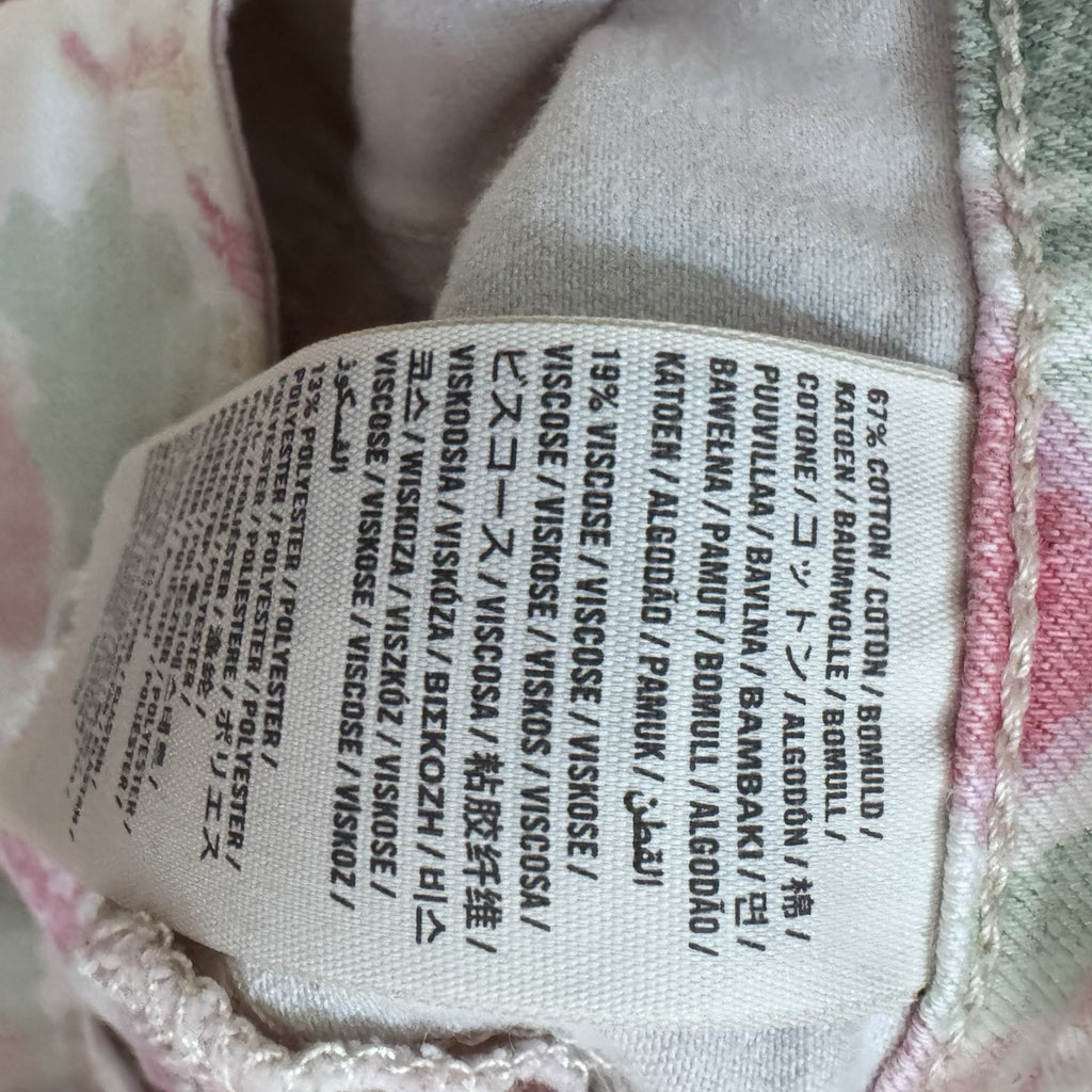 Abercrombie & Fitch Floral Skinny Jeans Womens Size 0 W25 Pink Stretch