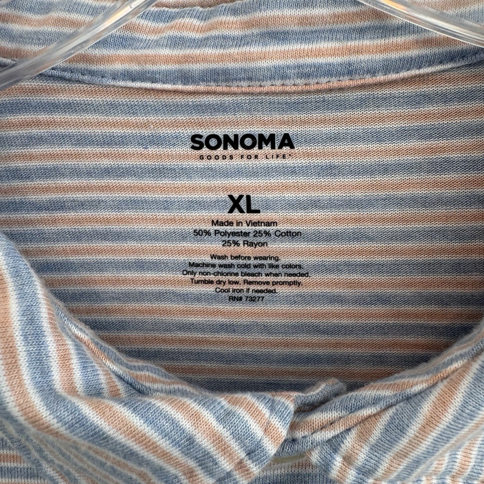 Lot of 3 Sonoma Goods For Life Men’s XL Striped Short Sleeve Polo Shirts