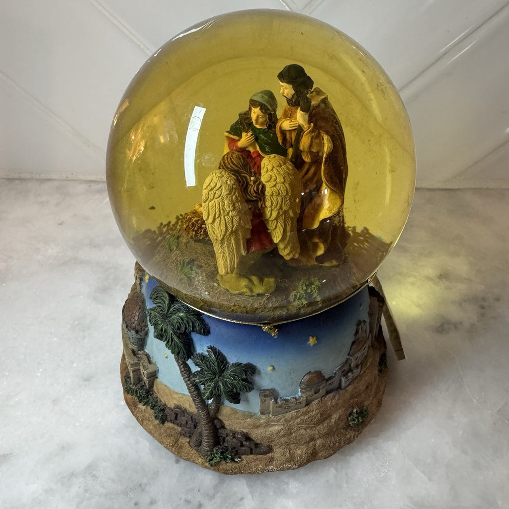 Limited Edition Nativity Snow Globe Holy Family Christmas Collectible Decor