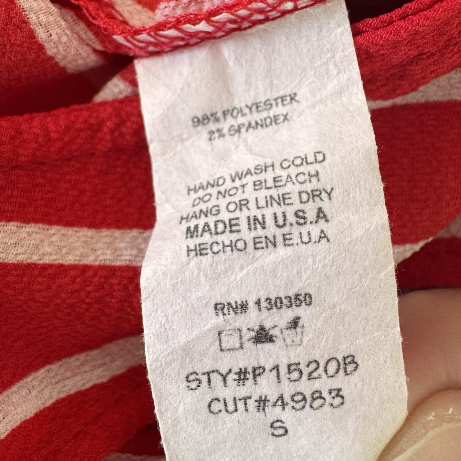 Peppermint Boutique Red White Striped Jumpsuit Small S Wide Leg Cutout Back