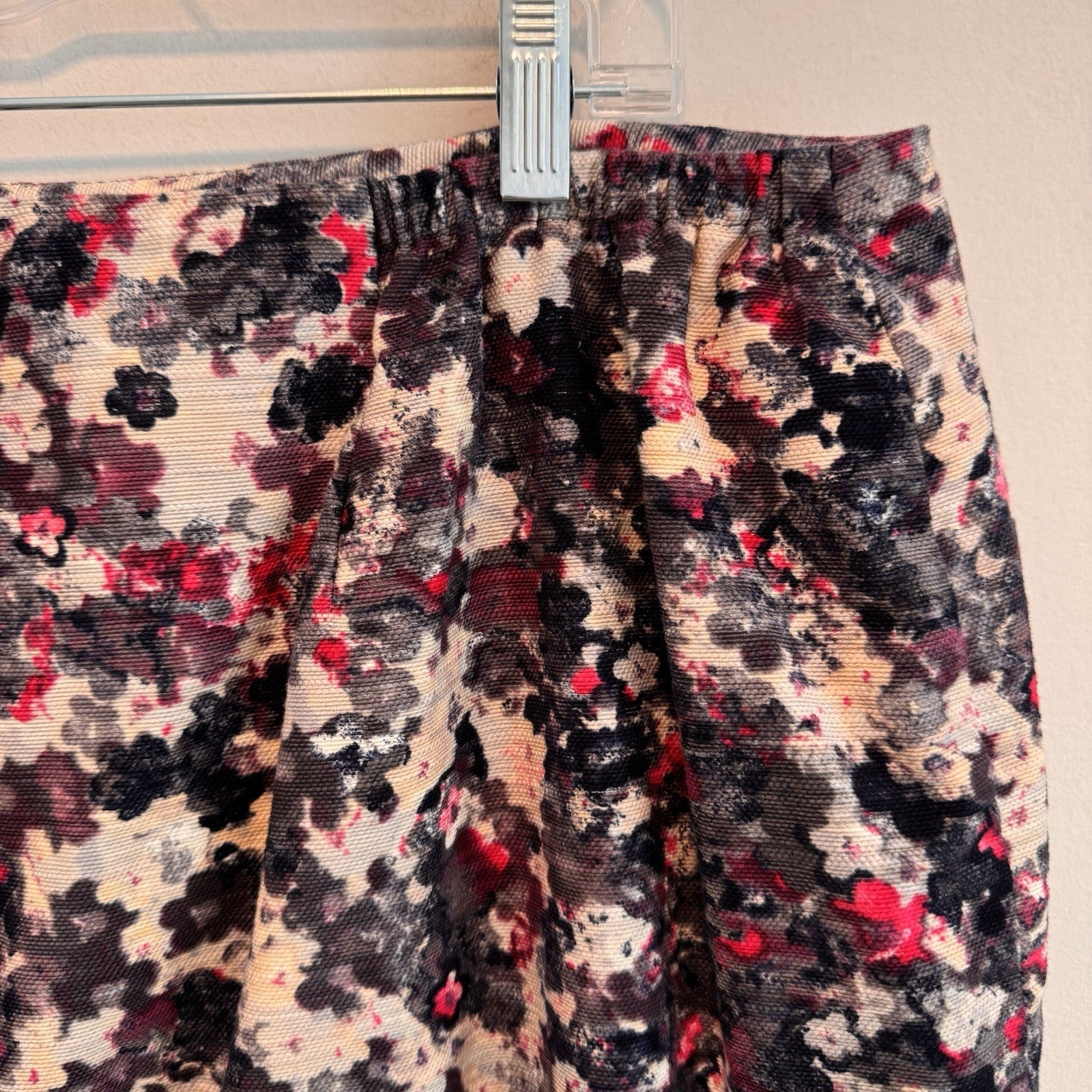Talbots Women’s Skirt Lot 18W Blue Career Floral Textured Lined 2pc