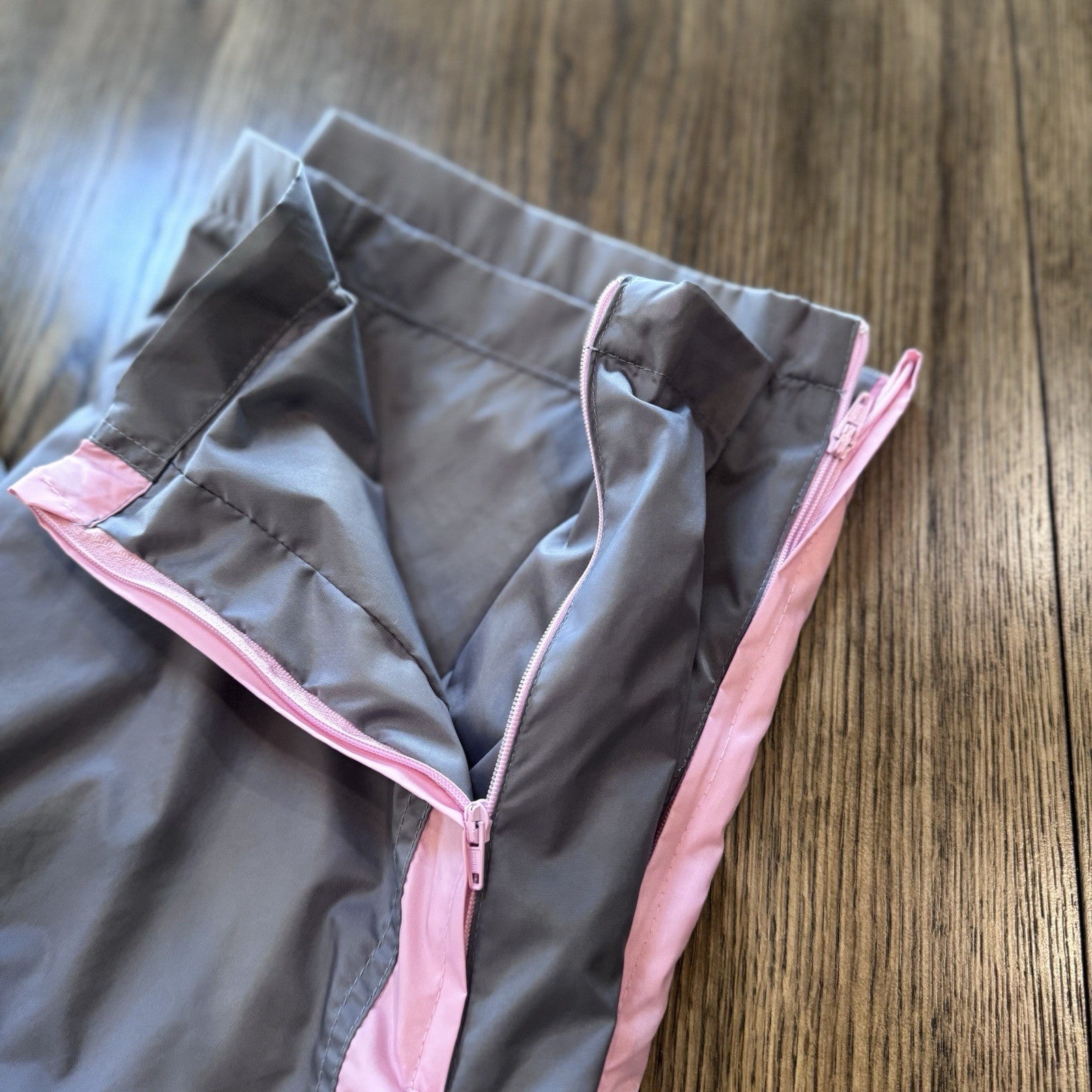 Vintage Wilson Windbreaker Tracksuit Set Gray Pink Nylon L Jacket Pants VTG