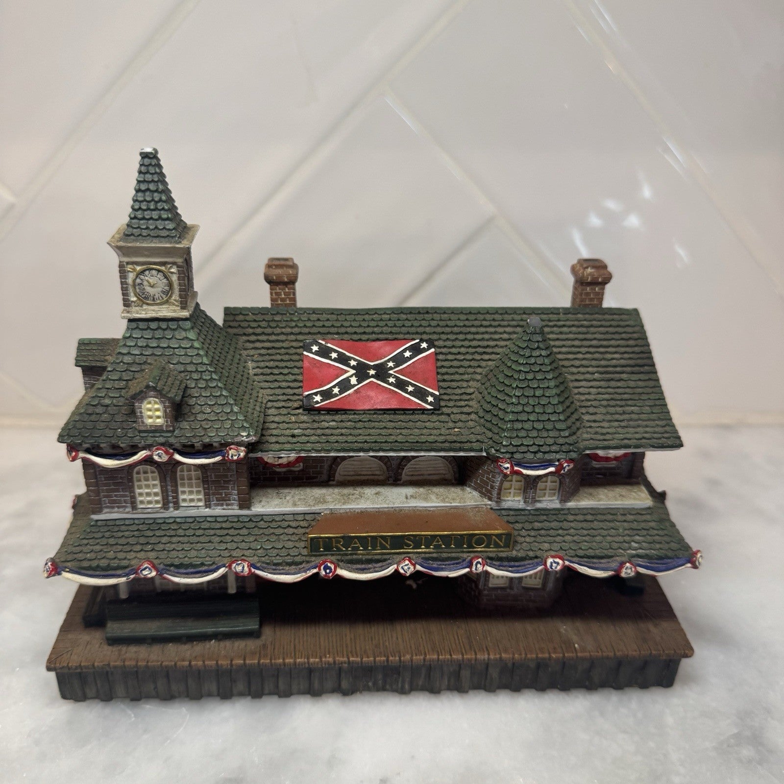 Hawthorne Village Civil War Confederate Station & Village Market Set Vintage