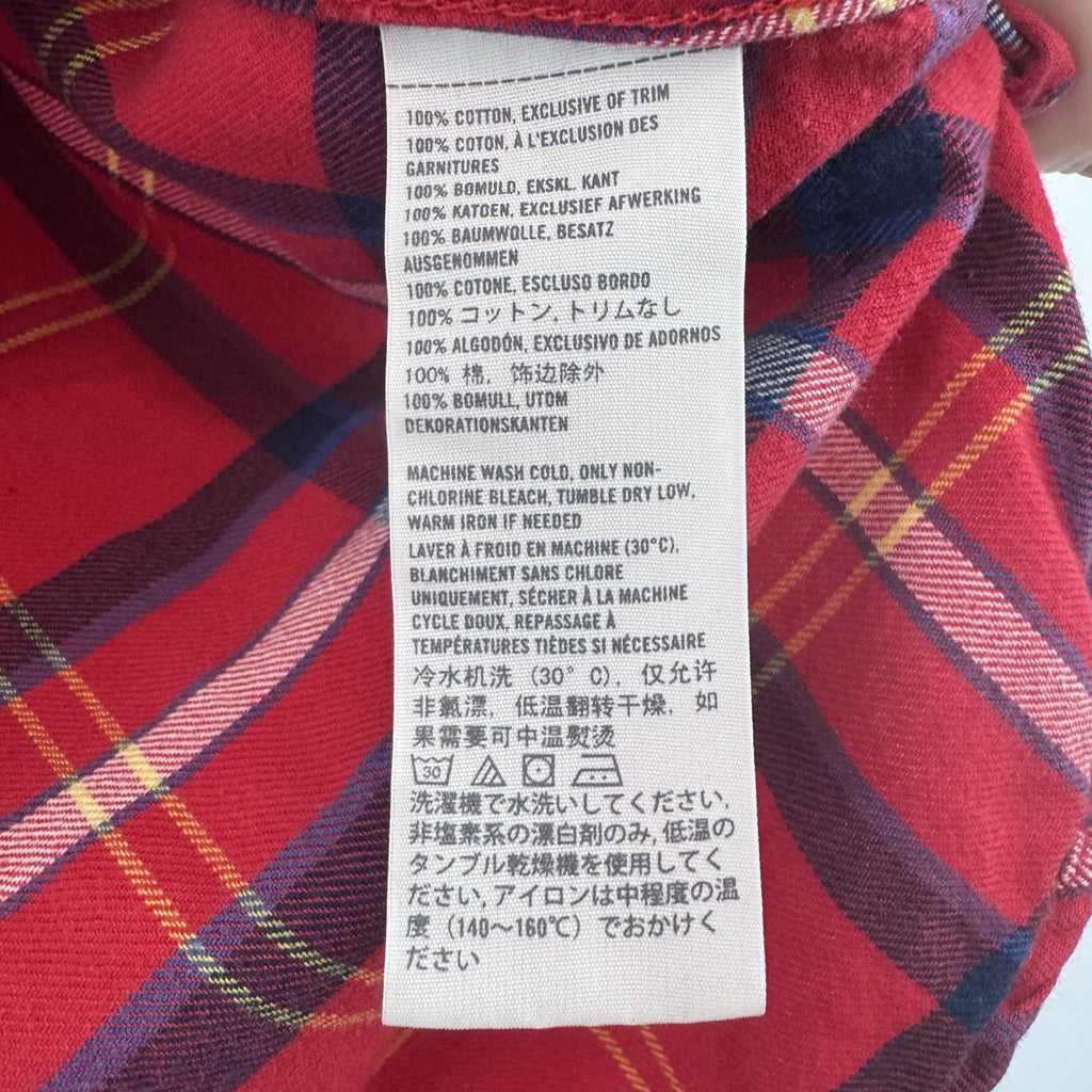 Abercrombie & Fitch Plaid Button Up Shirt XS Red Pink Cotton Flannel