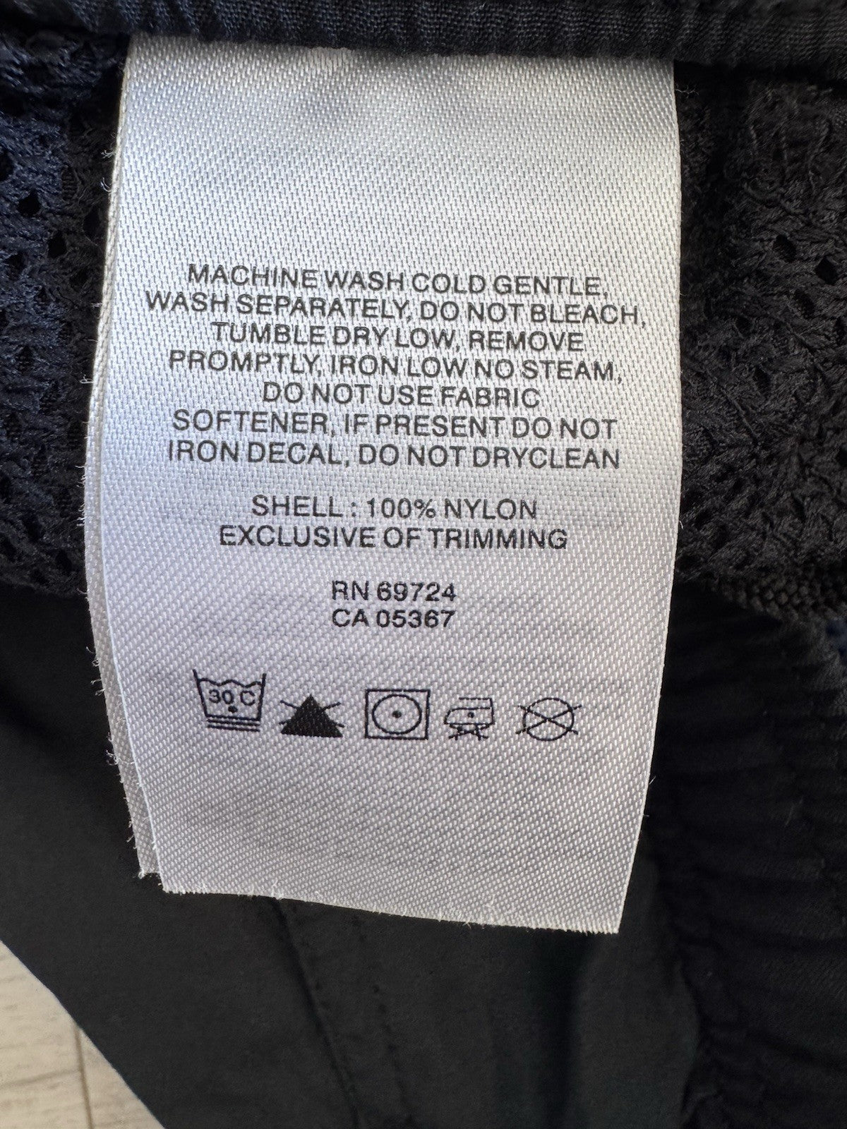 Columbia Mens Nylon Shorts Size Small Black Liner Cut Outdoor