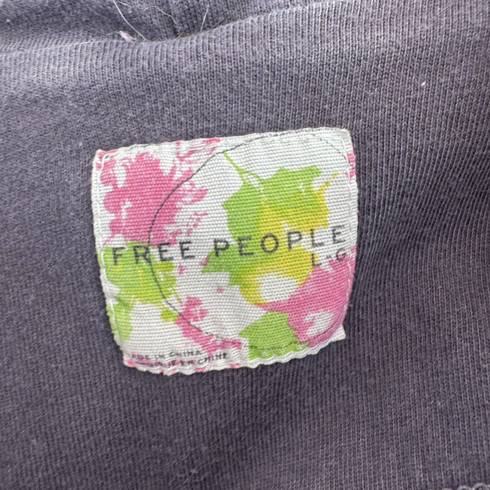 Free People Hooded Wrap Jacket Hoodie Purple Cotton Button Front Small Womens