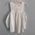 NWT Entro Boutique White Eyelet Lace Cold Shoulder Boho Bell Sleeve Top S Womens