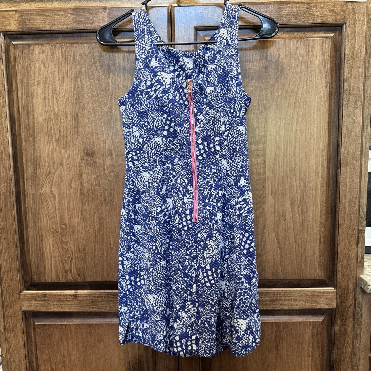 New Women Lilly Pulitzer for Target Anniversary My Fans Blue Shift Dress Size 2