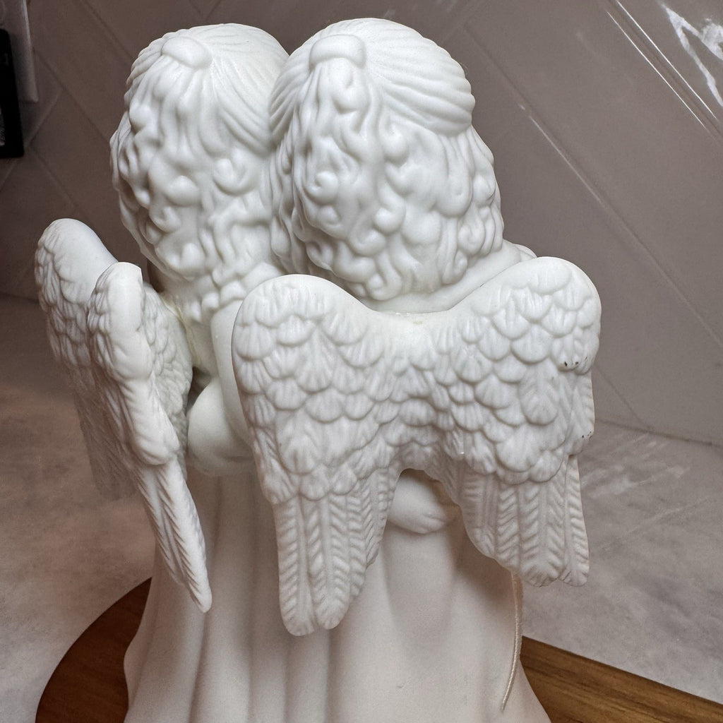 Vintage 1997 Growth Singing Angels Porcelain Votive Candle Holder Figurine