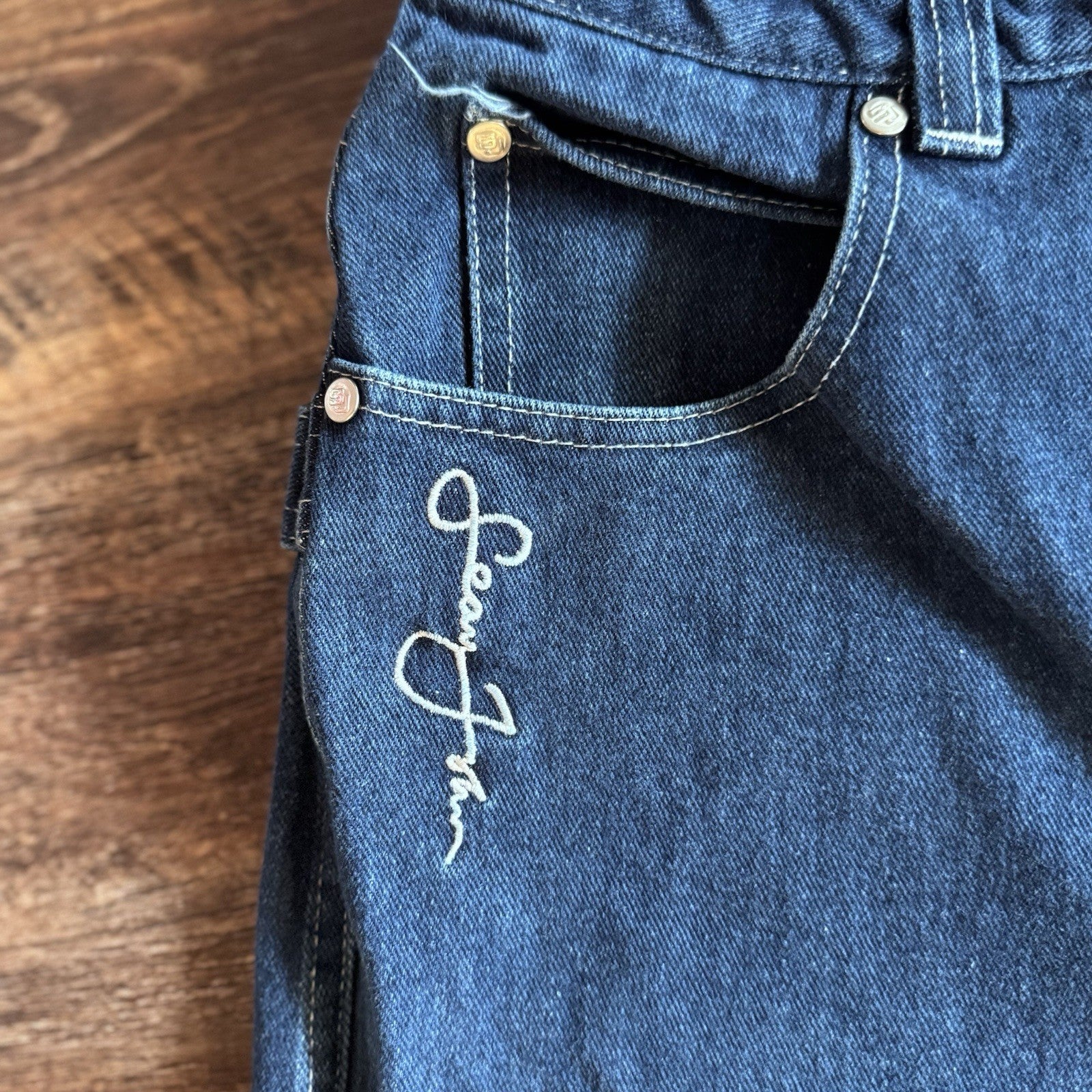 Sean John Mens Jeans Size 16 Relaxed Fit Blue Denim Wide Leg 100% Cotton