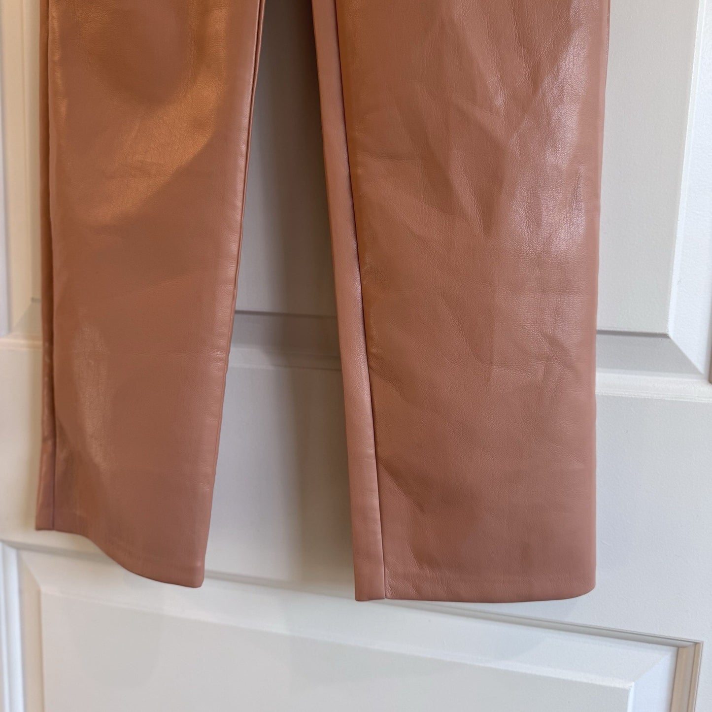 Wilfred Melina Faux Leather Pants Soft Terracotta High Rise Straight 2 NWT