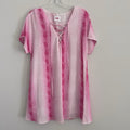 Buddy Love Lolly Pink Snakeskin Tunic Dress Women's Size Small Lace Up Neck Boho