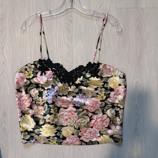 VTG Gold label Victoria’s Secret Floral Lace Camisole Large Made in Korea Y2K