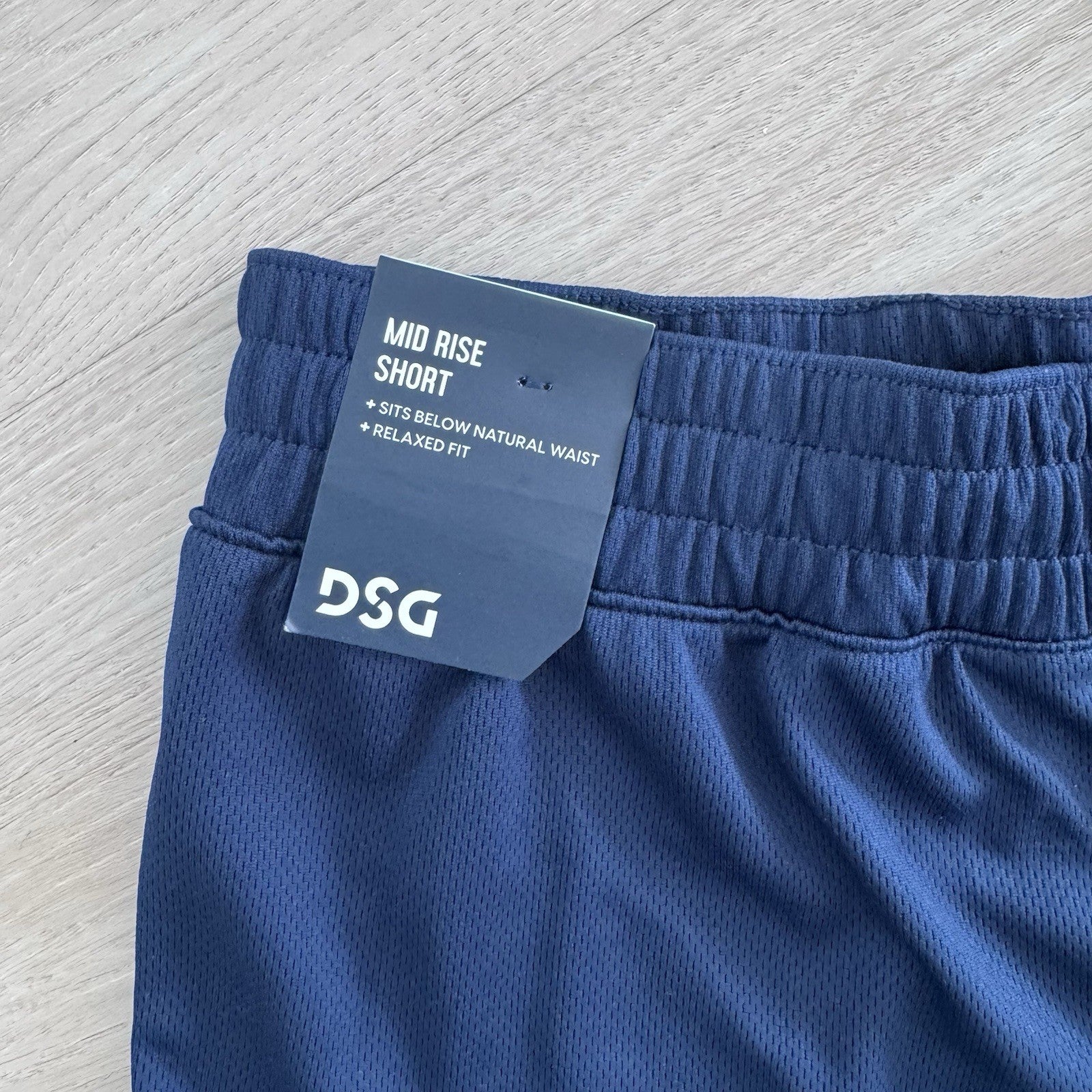 DSG Girls Large 14 Navy Mesh Athletic Shorts Mid Rise NWT