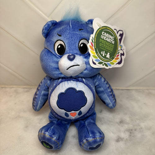 Care Bears Grumpy Bear Eco Denim Plush 9” Stuffed Animal NWT Blue Bear