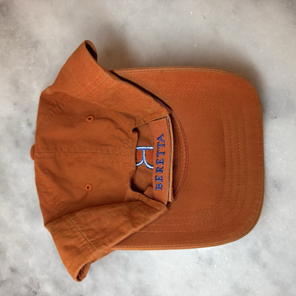 Beretta Orange Baseball Cap Hat OSFA Adjustable Embroidered Logo Cotton