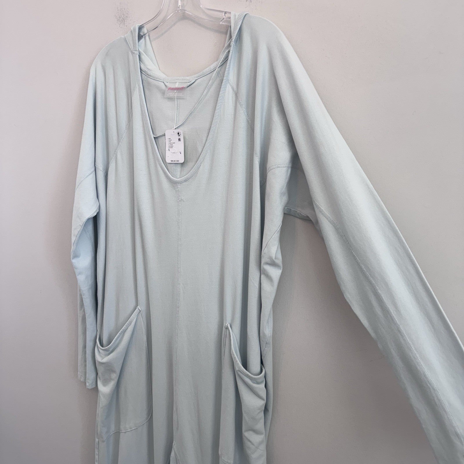 NWT Free People Movement Hot Shot Long-Sleeve Jumpsuit Arctic Snow Women’s Med