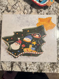 Vintage Christmas Tree Chip and Dip Serving Tray JC Penney