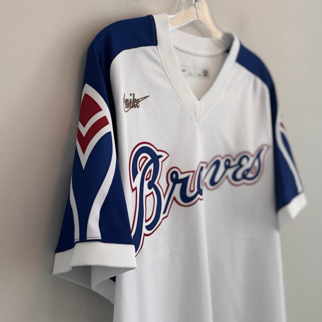 Nike Atlanta Braves Cooperstown Collection White Stitched Jersey Men’s M NWOT