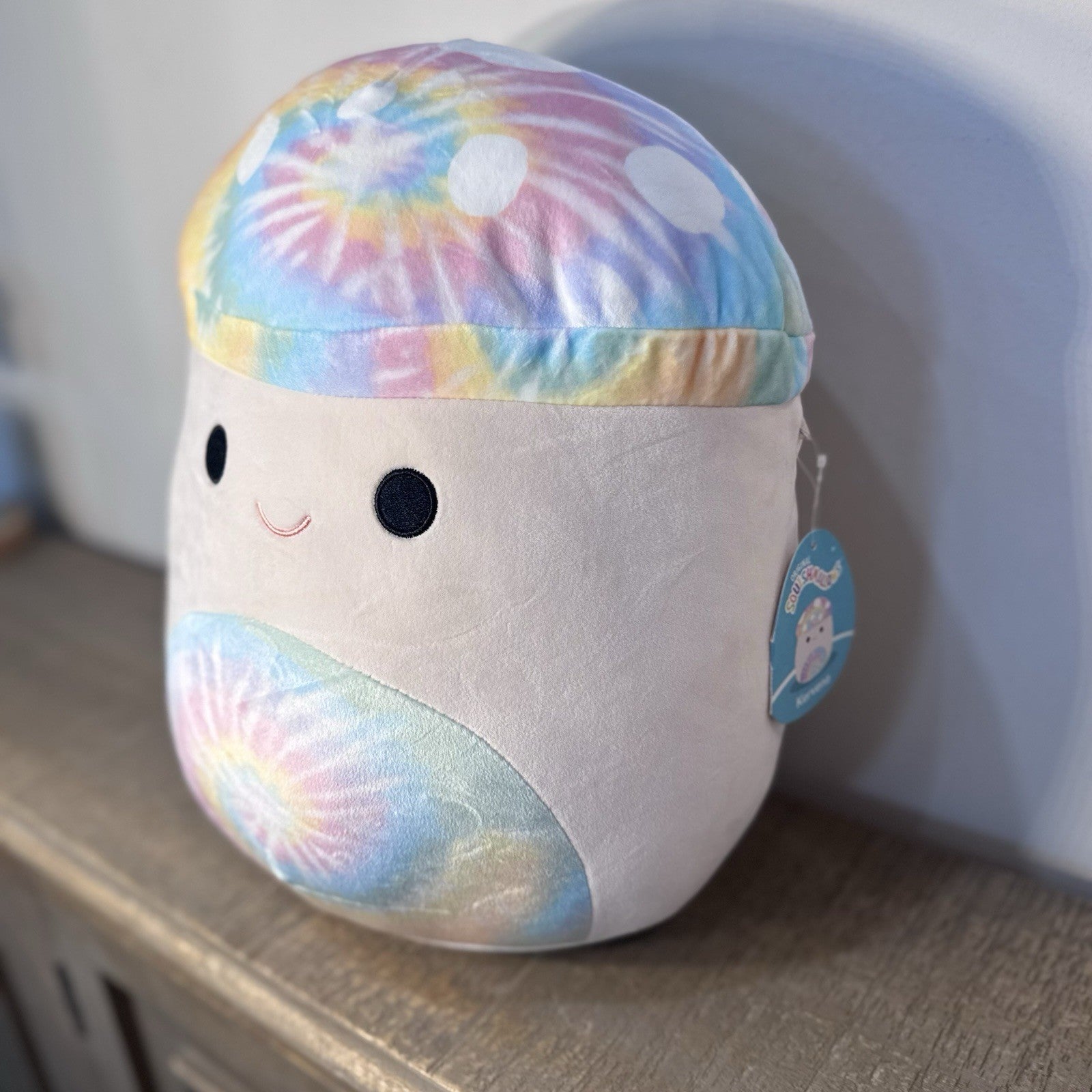 Squishmallows Kervena Tie Dye Mushroom 14” Plush S14 #1234 2021 Tags