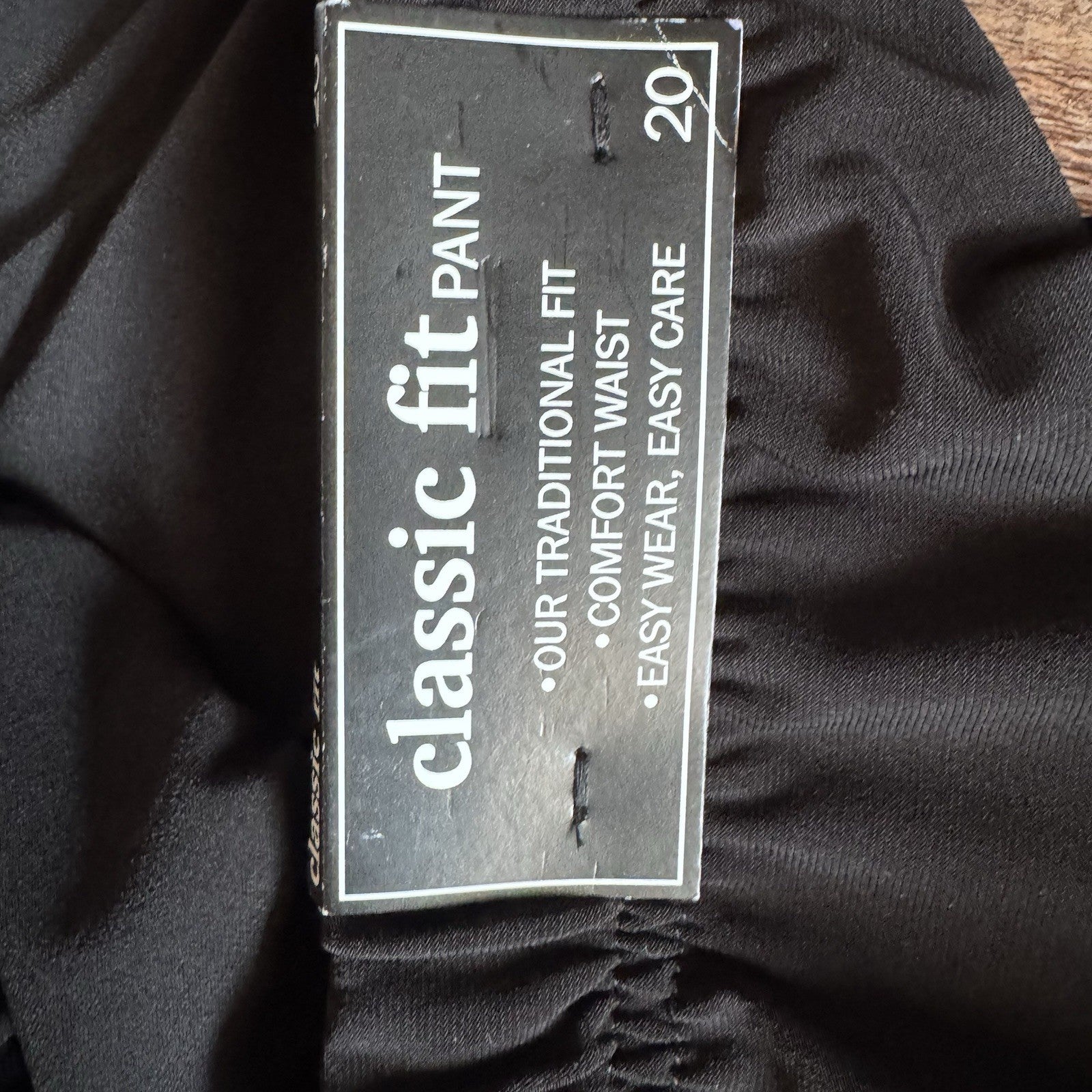 Alfred Dunner Classic Fit Pants Black Pull-On Comfort Waist Size 20 NWT Lesotho