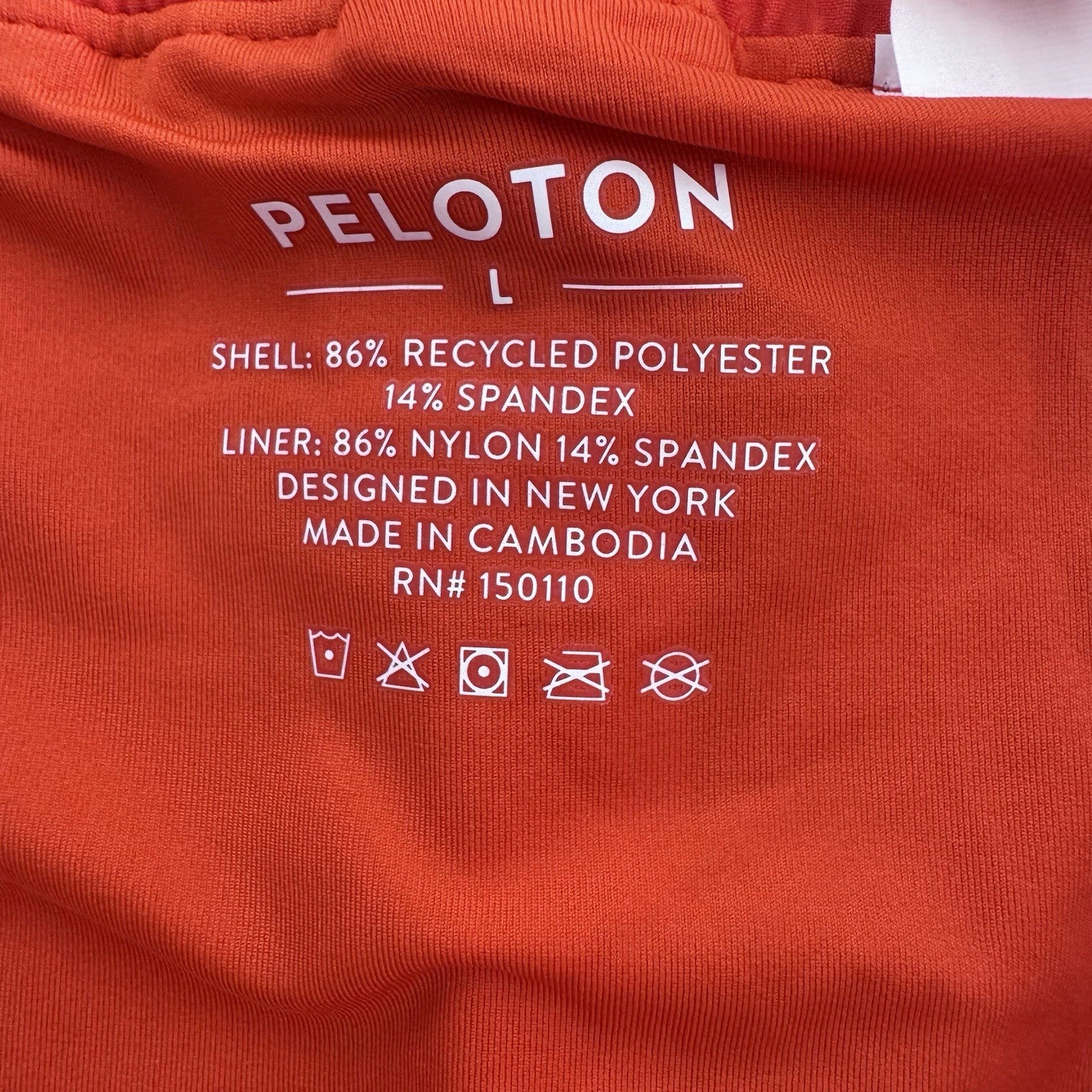 Peloton 4” Velocity Shorts Orange L NWT Lined Athletic Running Gym