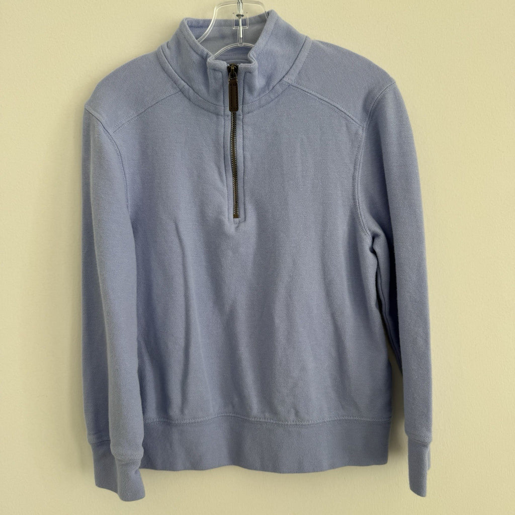 Tommy Bahama Boys Light Blue Quarter Zip Pique Knit Pullover Sweater Size S 5/6