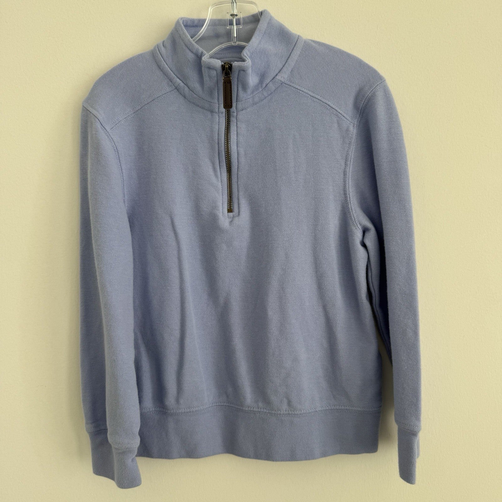 Tommy Bahama Boys Light Blue Quarter Zip Pique Knit Pullover Sweater Size S 5/6