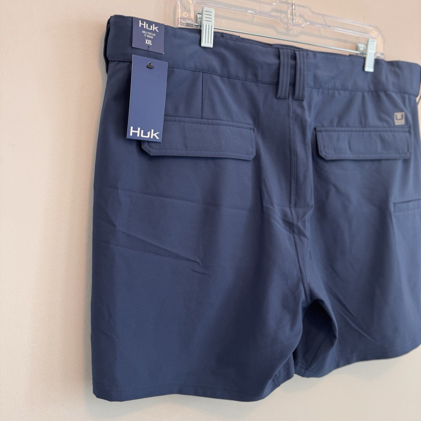Huk Men's Pursuit Short XXL Navy Blue 6" Inseam Fishing Performance NWT