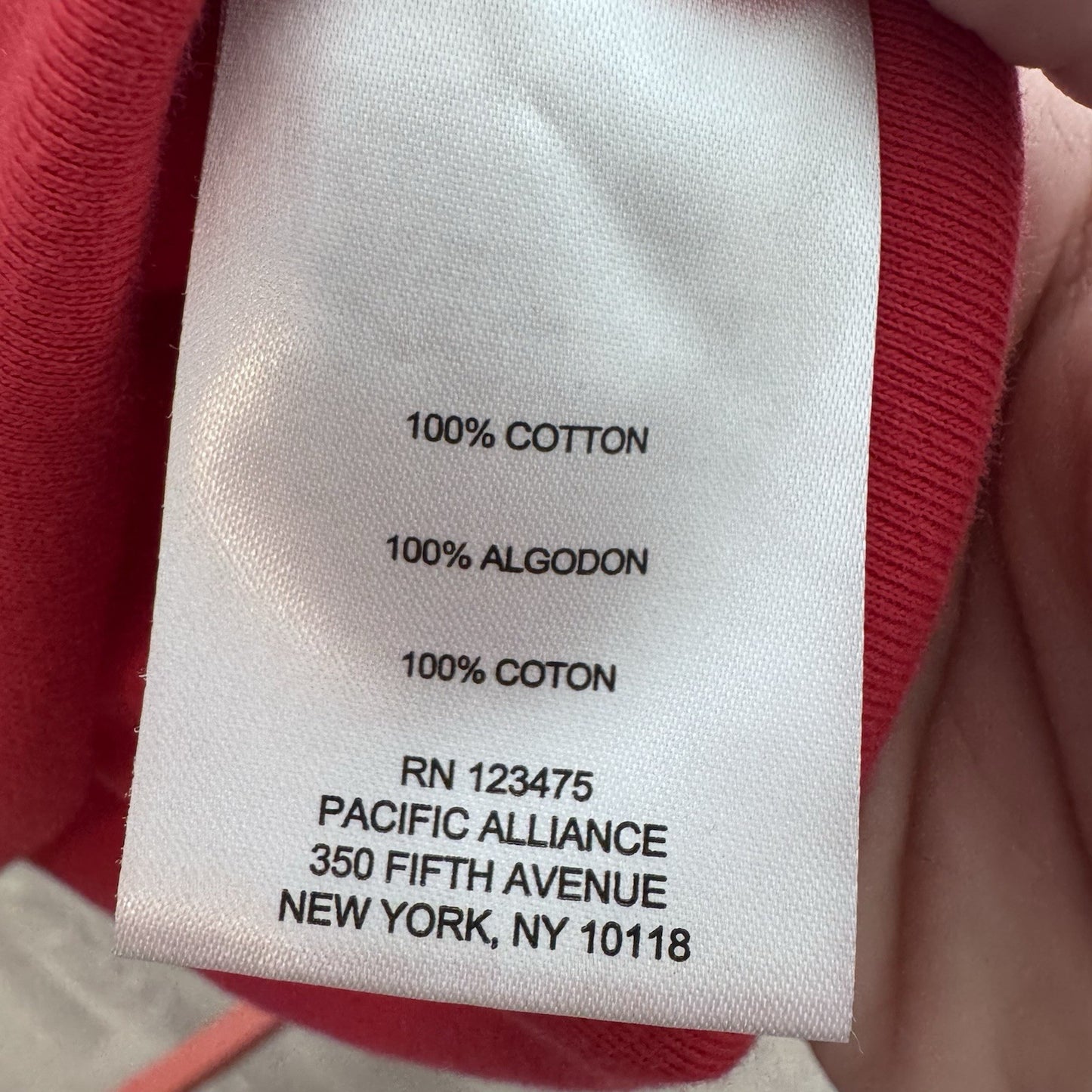 Ellen Tracy Women’s XL Red Top Gold Chain Keyhole Neck Short Sleeve Cotton