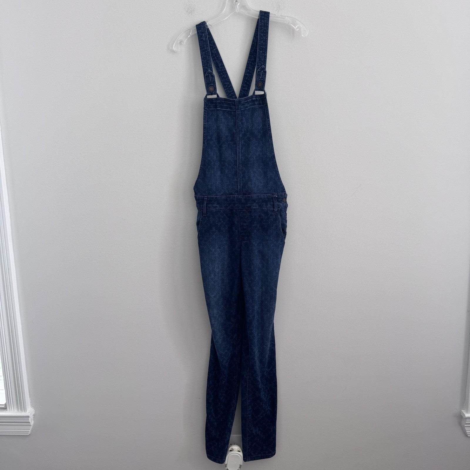 Hollister Denim Overalls Womens Small Acid Wash Skinny Stretch Bib Jeans