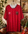 New Umbro Portugal Soccer Jersey Men’s L Red Checkered World Cup 2026 Football