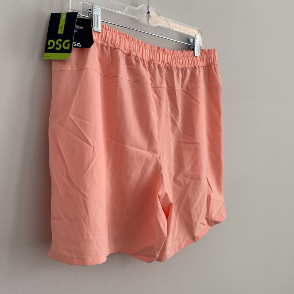 DSG Men's 6" Agility Woven Shorts Pink Ray Athletic Fit Size Large