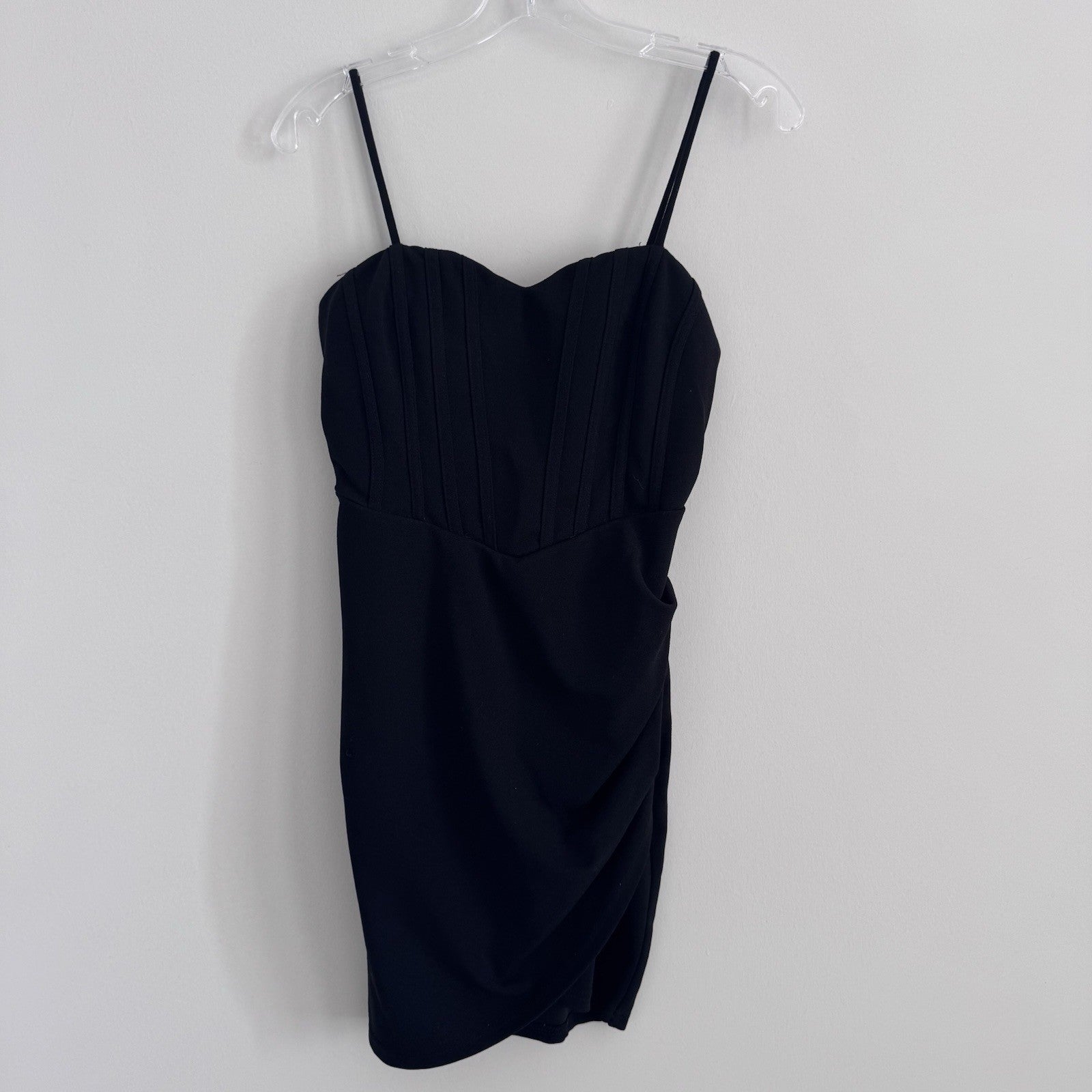 Windsor S Black Sweetheart Bodycon Mini Dress Ruched Party