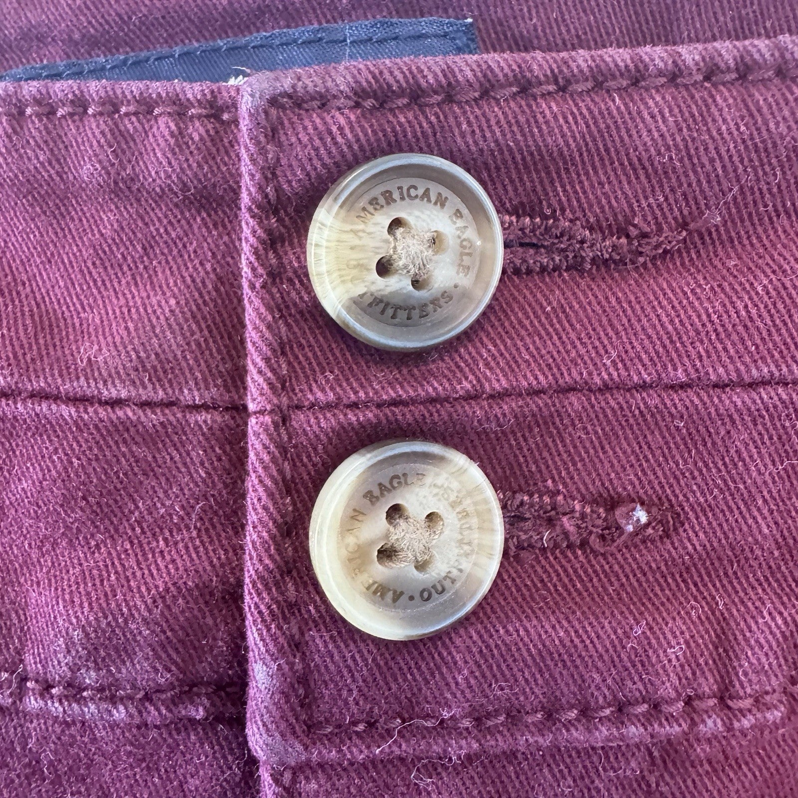 American Eagle Skinny Pants Womens 2 Regular Purple Stretch Chino Casual