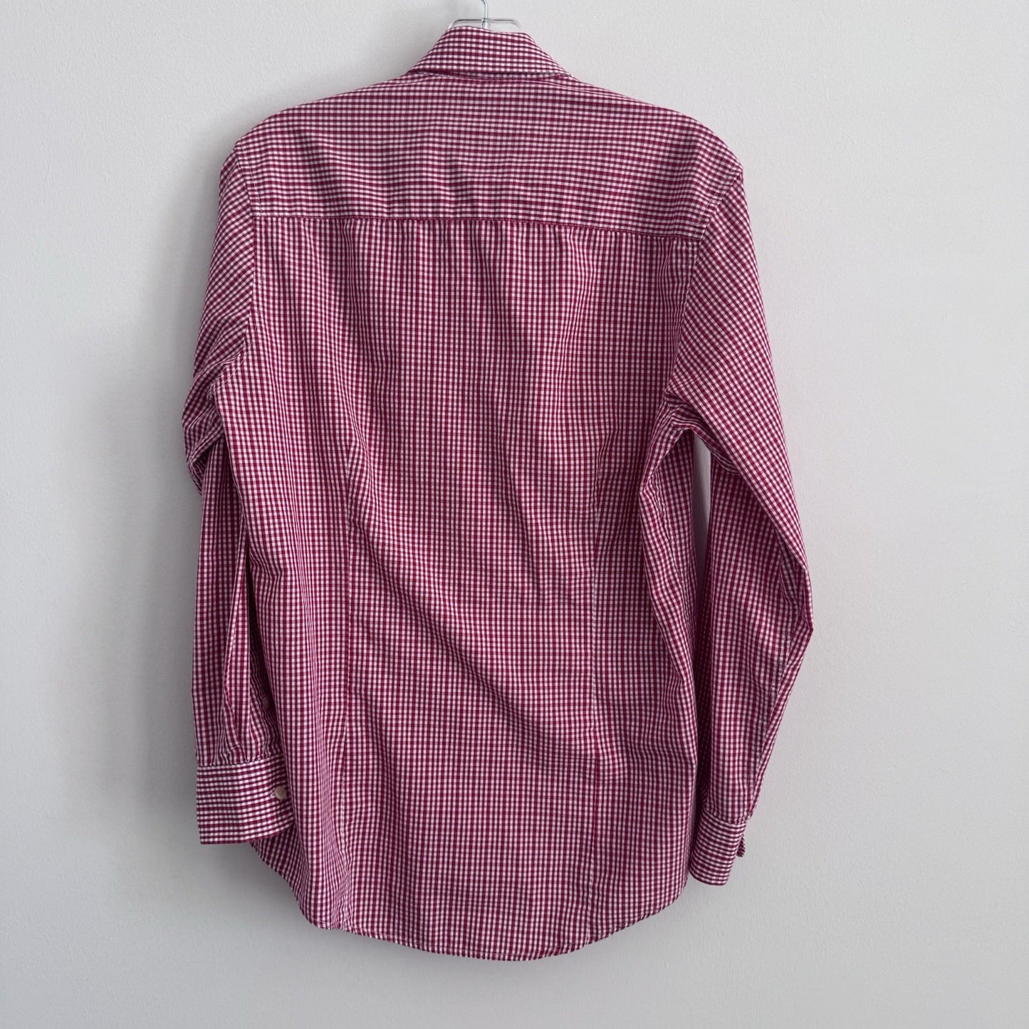 Antigua UL Lafayette Button Down Shirt Small Red Gingham Long Sleeve Logo