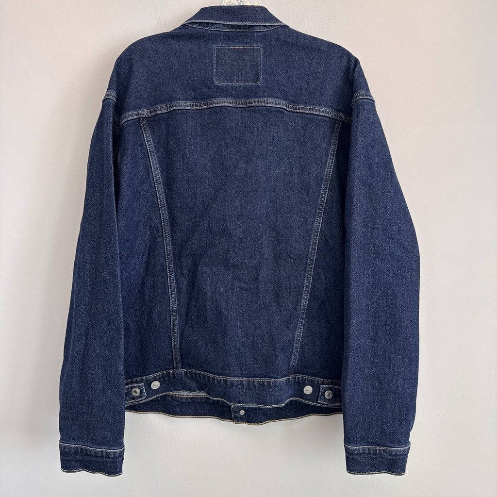 Levi’s Denim Trucker Jacket XL Dark Wash Button Front Classic Jean NWT