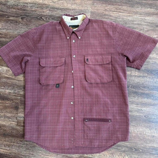 Vintage Browning RB6 Travel Gear Button-Up Shirt - Size L