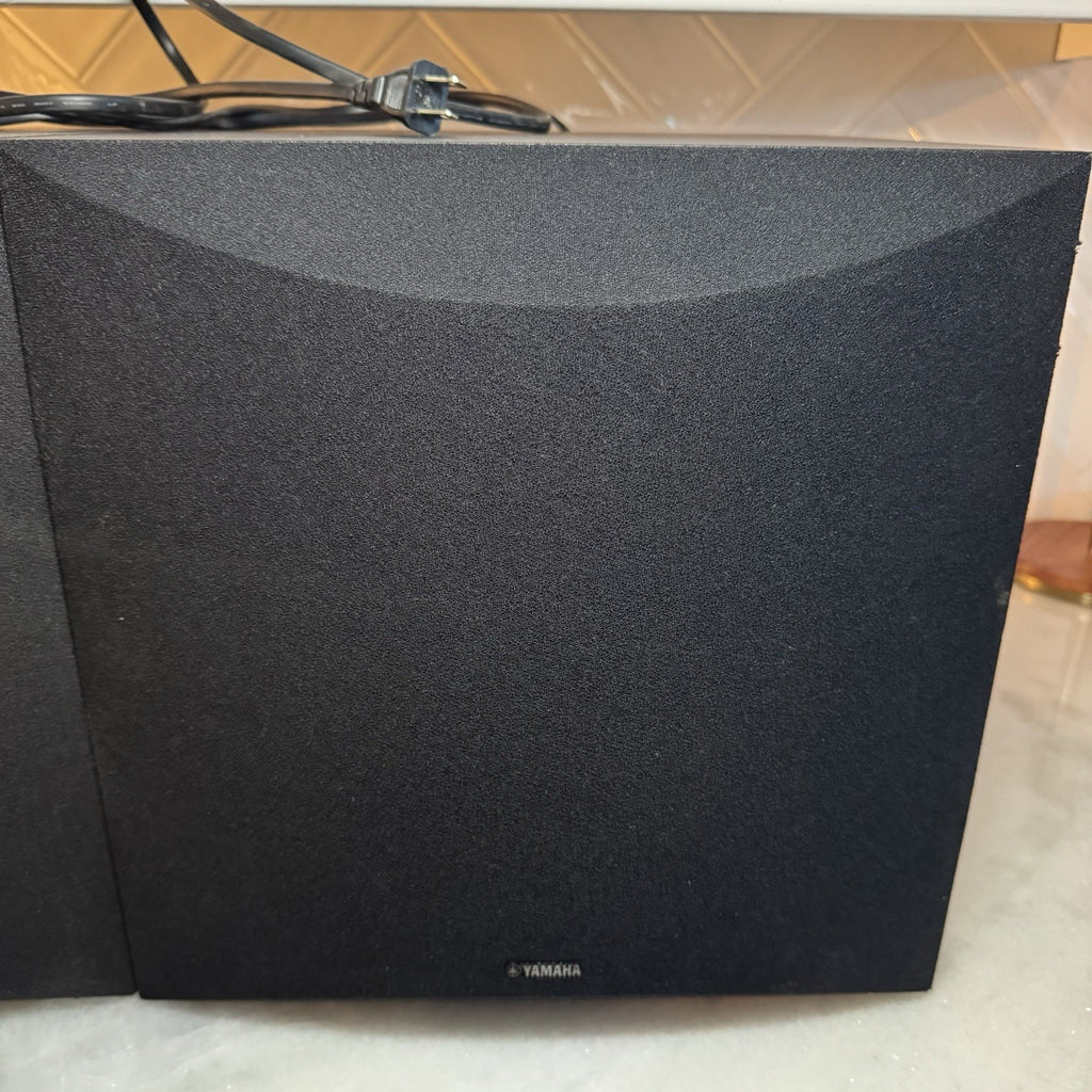 Yamaha Powered  Pair Black Bookshelf Speakers Subwoofer Tested NS-SW100